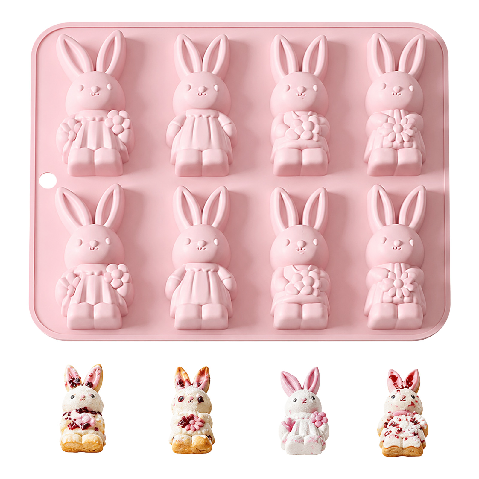 Bunny Cake Mold - Professionelle Kuchenform in Hasenform, Schokoladen-Mousse-Form für