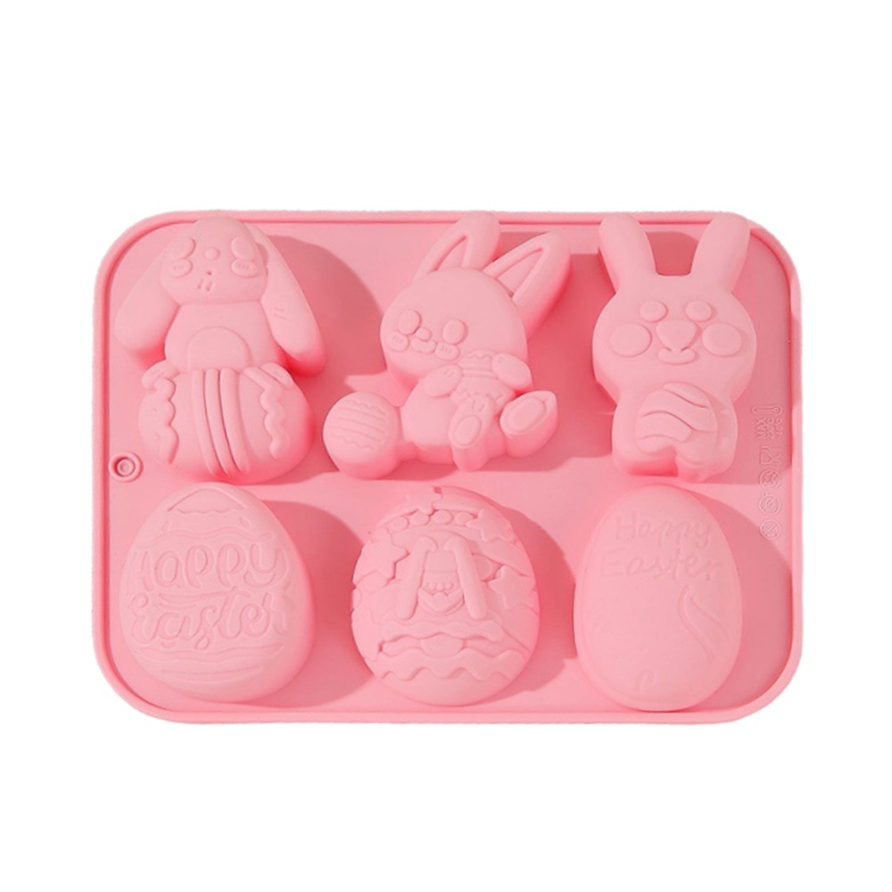 Bunny Cake Mold - DIY Eiförmige Osterei-Form Hasen-Handgemachte Silikon-Kuchenform Backwerkzeug