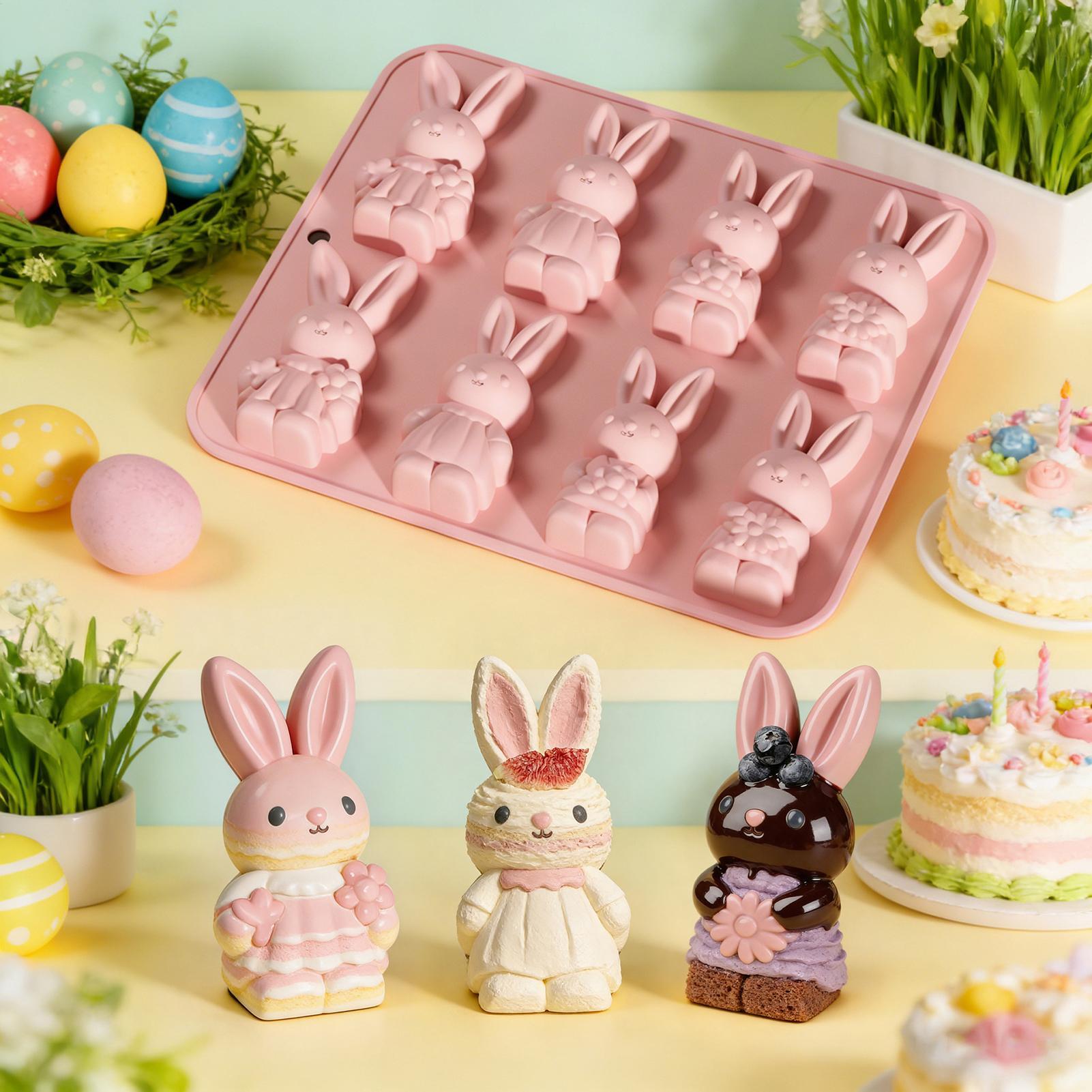 Bunny Cake Mold - Kreative Osterhase Silikon-Kuchenform Leicht zu Lösende