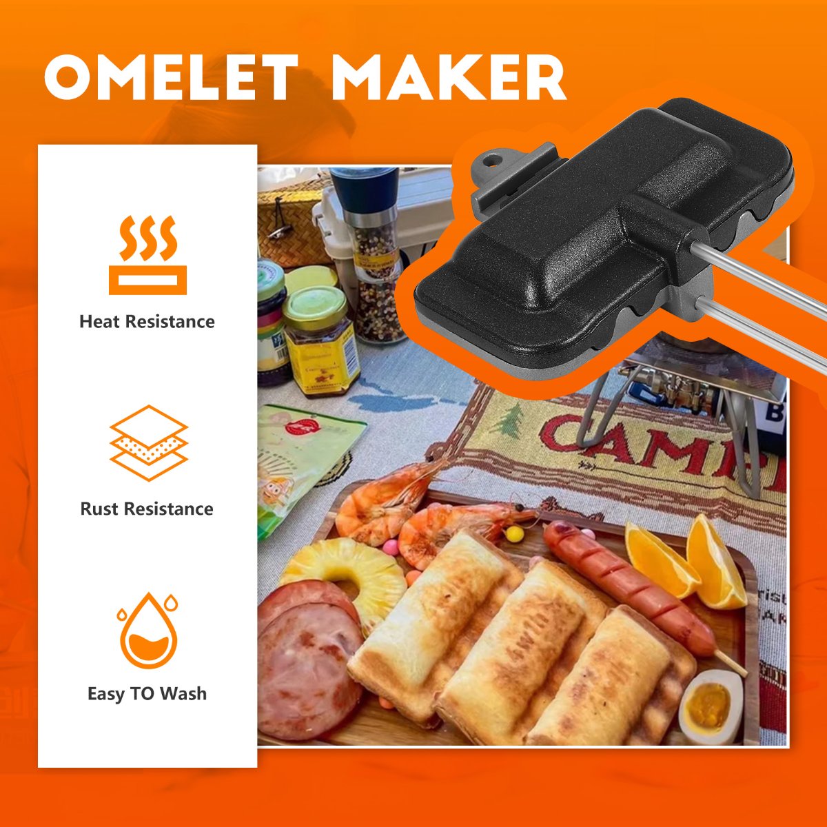 Hot Dog Press - [Jahresangebote] Hot-Dog-Toaster Doppelseitige Sandwich-Backform Käsebereiter Sandwich-Maker