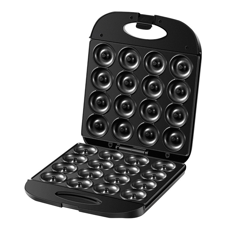 Mini Pancake Griddle - Großer 16-Loch-Donut-Maker Haushaltsfrühstücksmaschine Sandwich- & Brotbackgerät